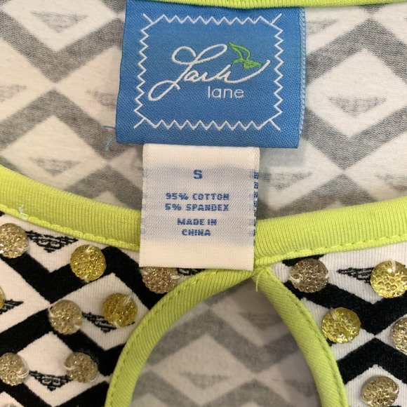 NWOT Lark Lane Stretch Tunic Top Embellished Sz S - Picture 3 of 8